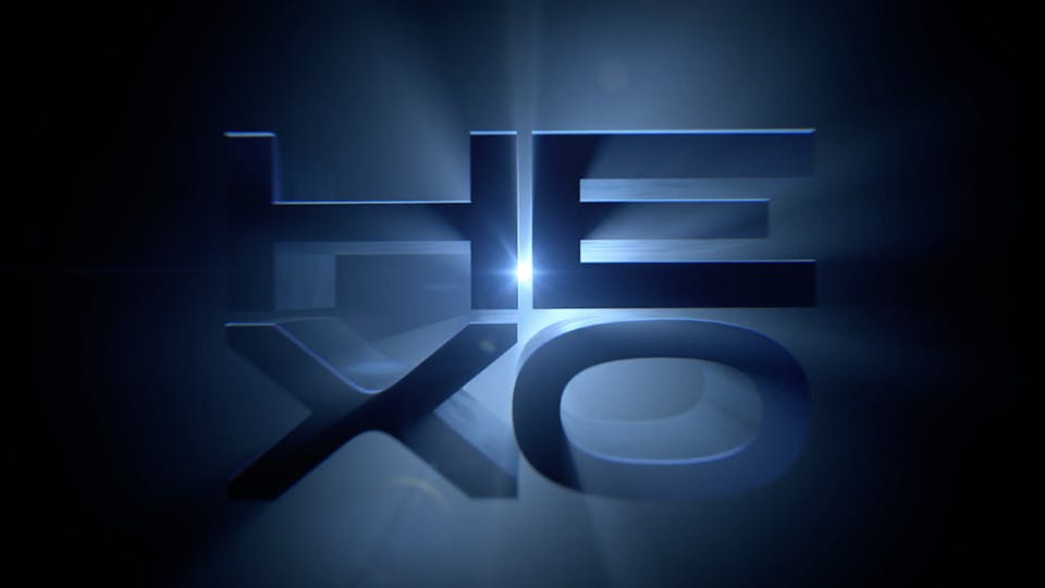 Hexo logo backlit in a video produced by Space Pirates, directed and edited by Will Cyr.