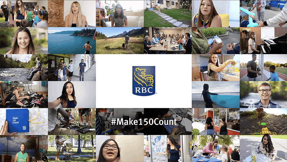 Mosaic for RBC #Make150Count in a commercial edited by Will Cyr.