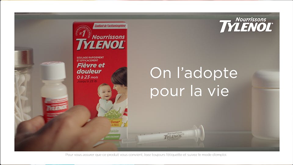 Tylenol bottle in a commercial edited by Will Cyr.