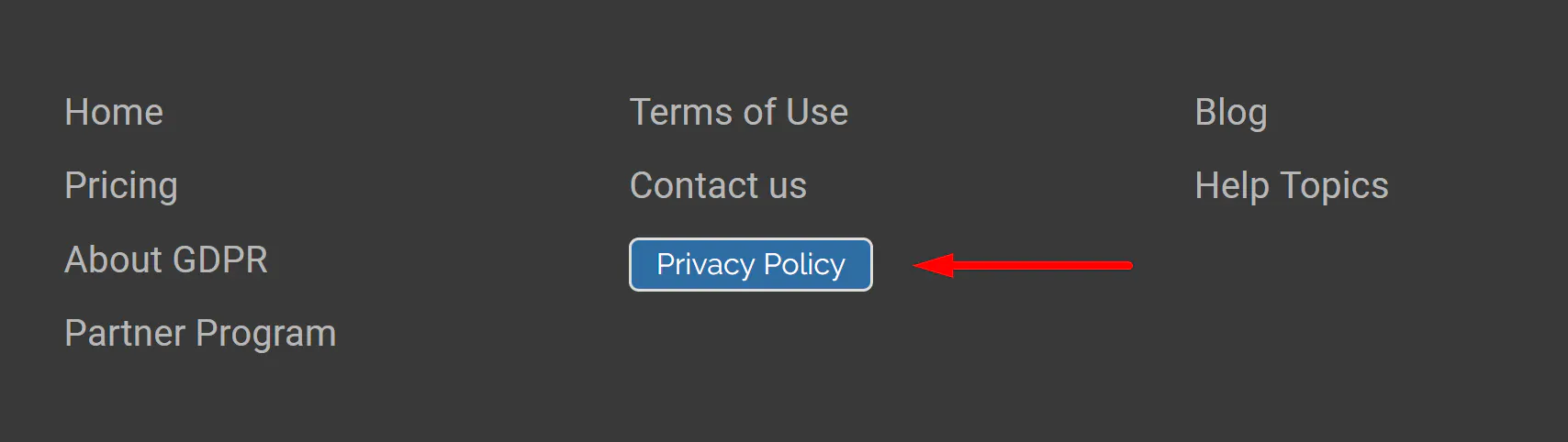 privacy button