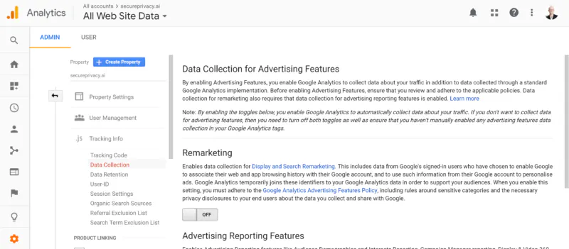 all web site data collection