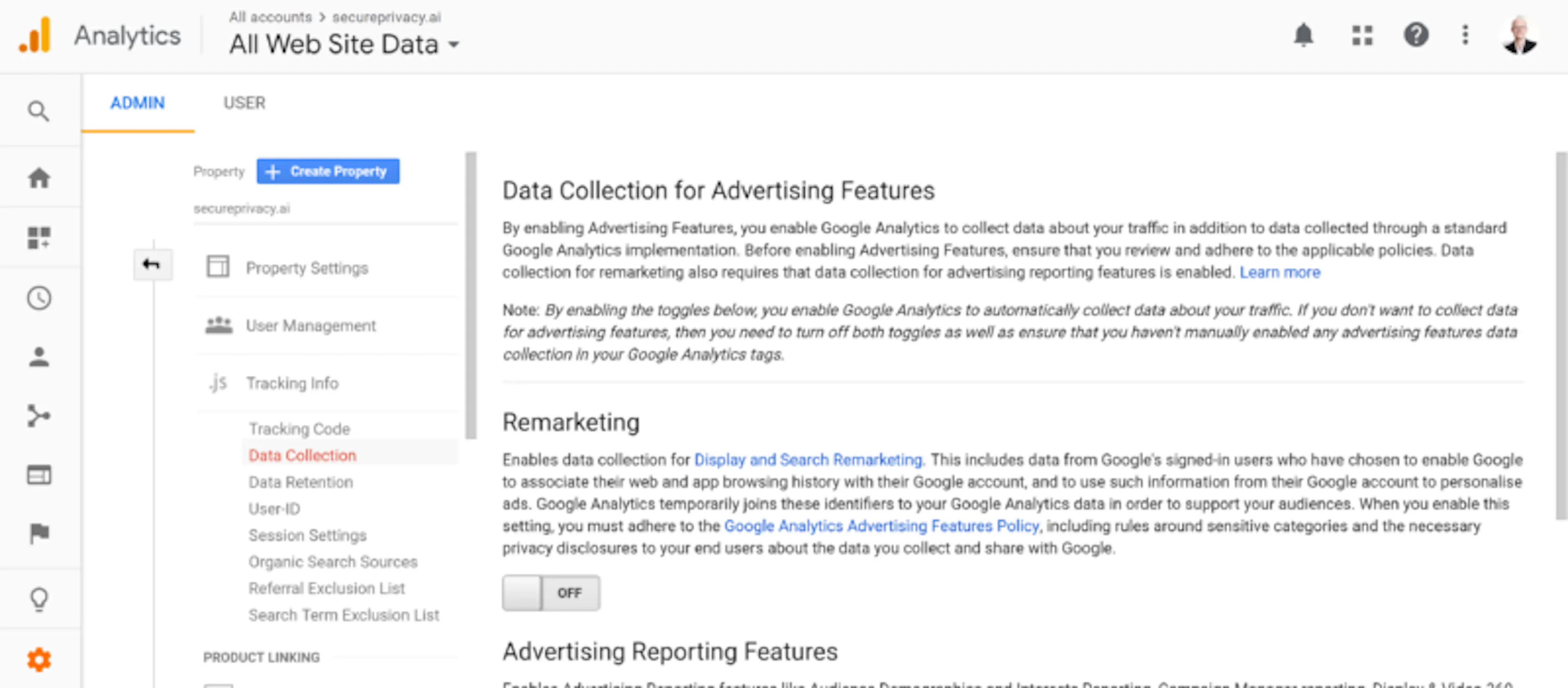 all web site data collection