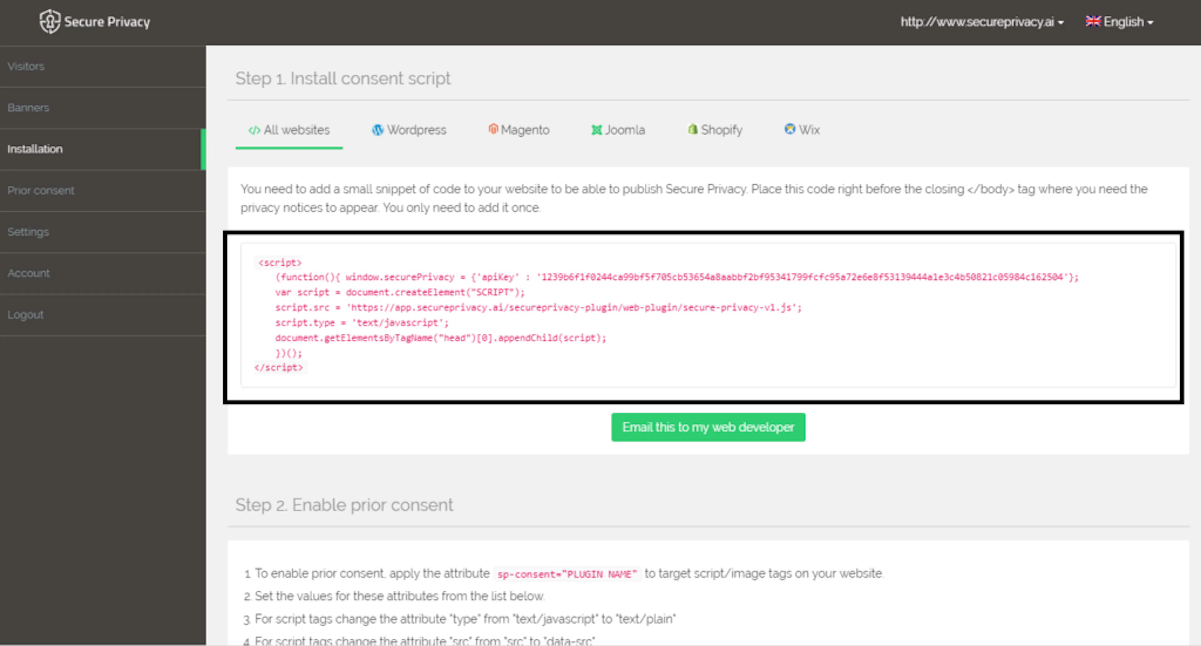 install consent script