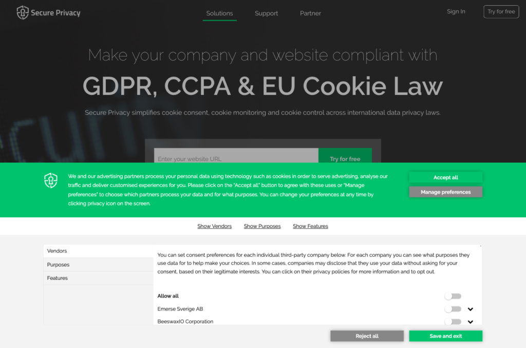 iab cookie consent banner