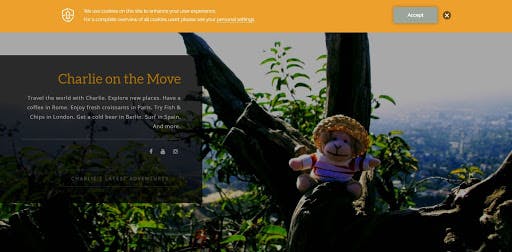 Charlie on the Move website