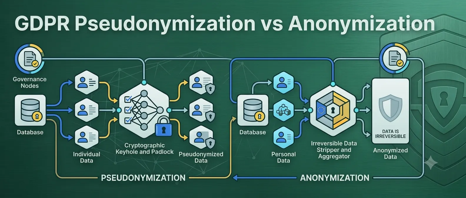 GDPR Pseudonymization vs Anonymization: Technical Implementation Guide (2026)