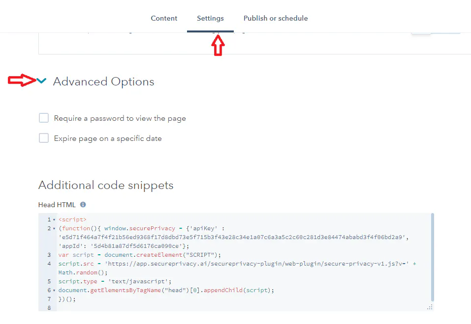 additional code snippets
