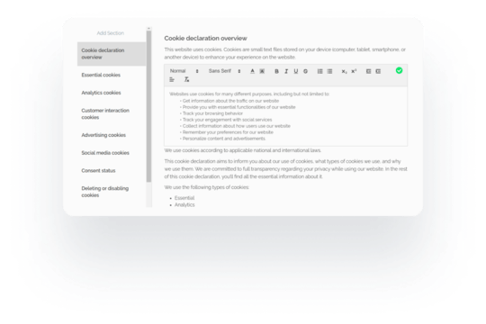 privacy policy generator dashboard