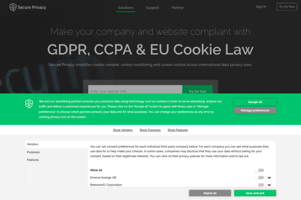 iab cookie banner