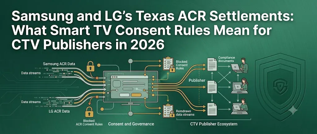 Samsung and LG's Texas ACR Settlements: What Smart TV Consent Rules Mean for CTV Publishers in 2026