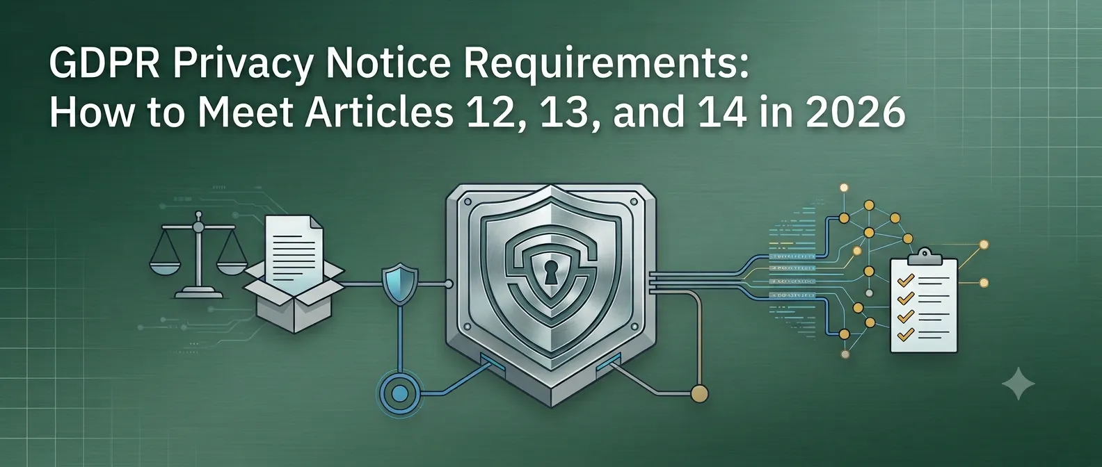GDPR Privacy Notice Requirements: How to Meet Articles 12, 13, and 14 in 2026