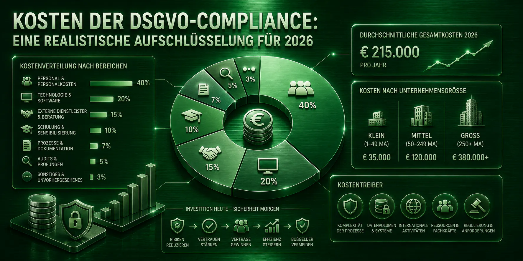 Kosten der DSGVO-Compliance: Eine realistische Aufschlüsselung für 2026