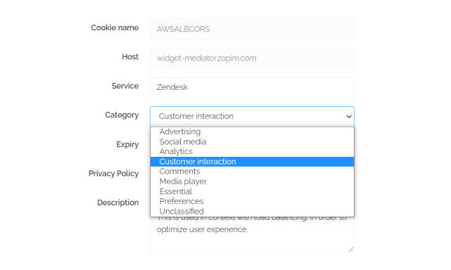 Cookie Classification feature