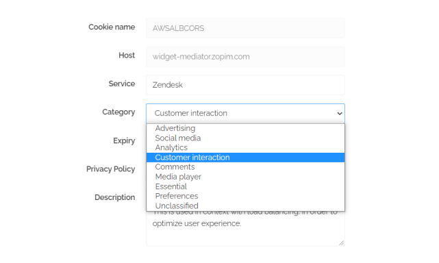 Cookie Classification feature