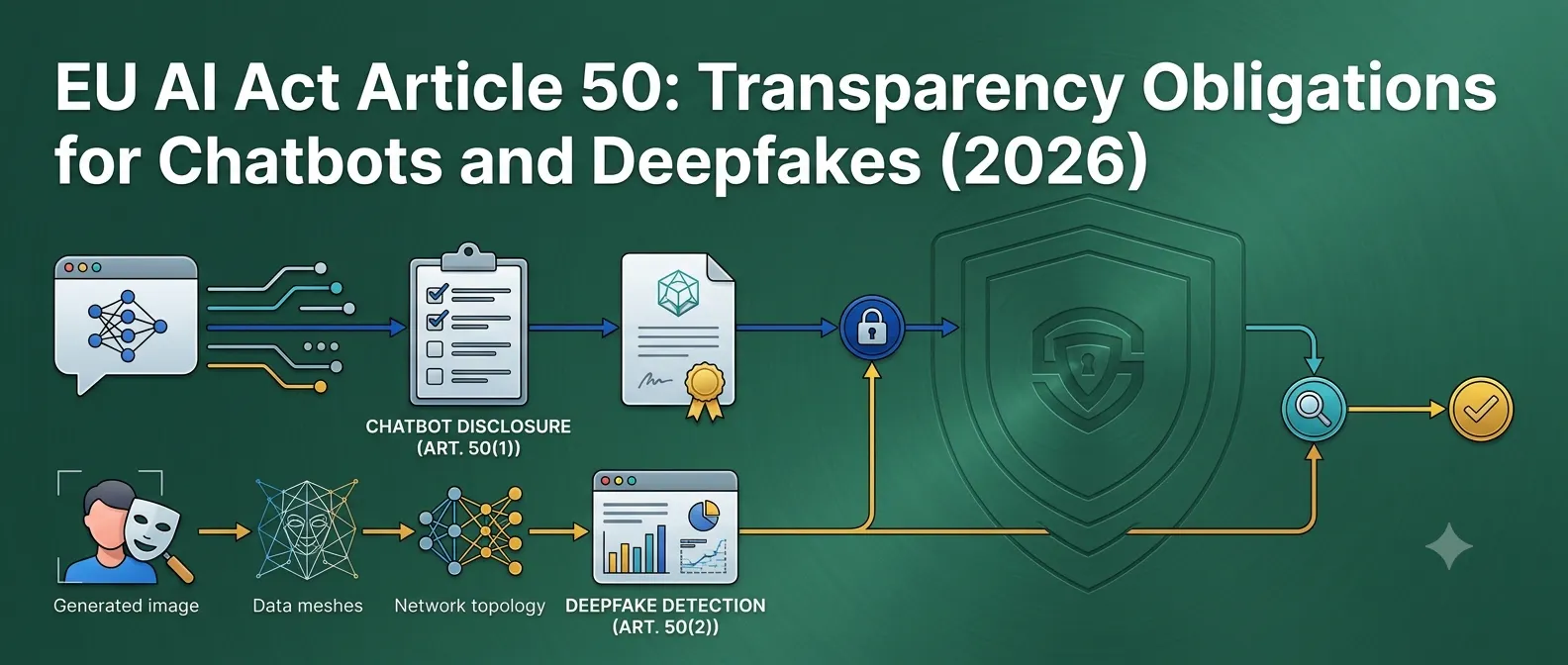 EU AI Act Article 50: Transparency Obligations for Chatbots and Deepfakes (2026)