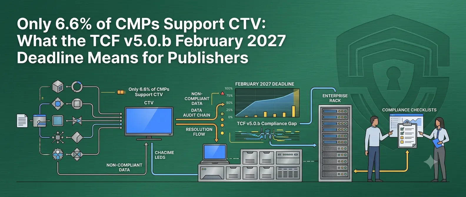 Only 6.6% of CMPs Support CTV: What the TCF v5.0.b February 2027 Deadline Means for Publishers