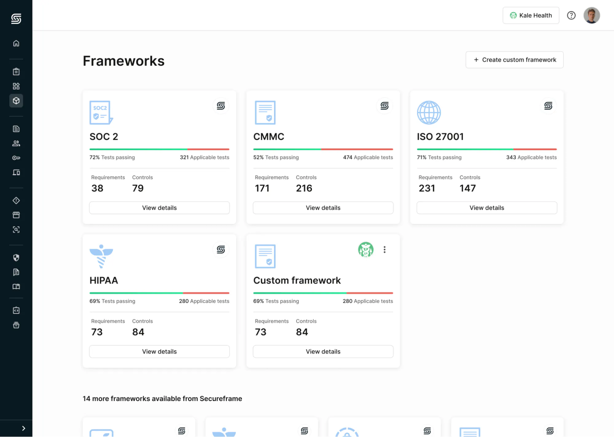 Creating Custom Framework Frameworks Page