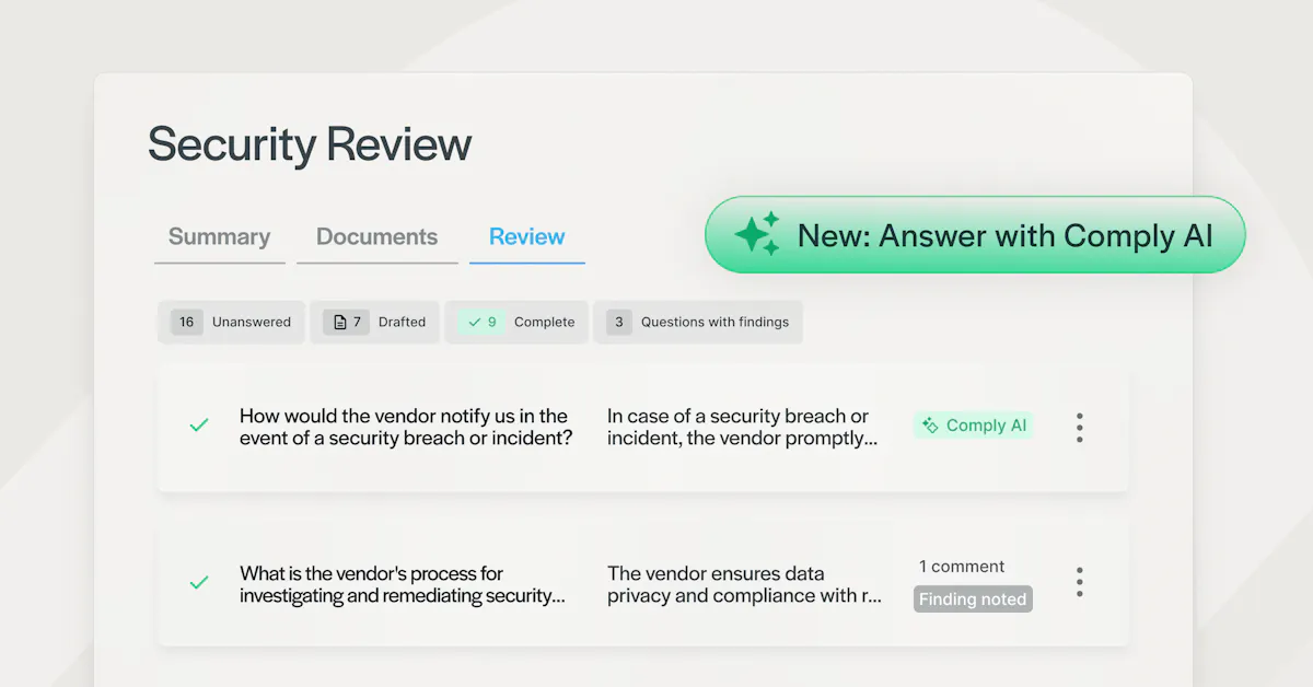 Enhancements to Secureframe Third-Party Risk Management Now GA