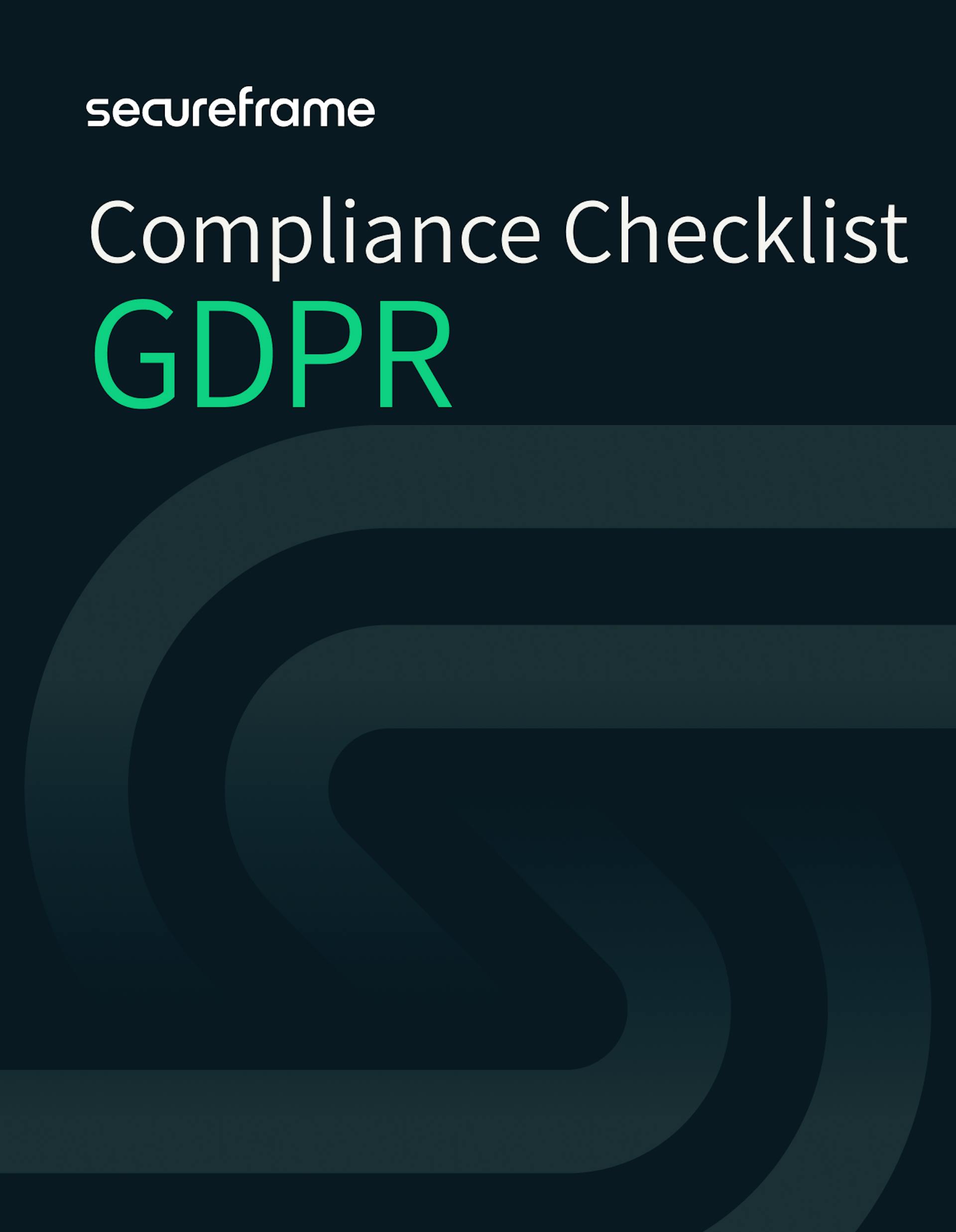 Gdpr Compliance Checklist Secureframe