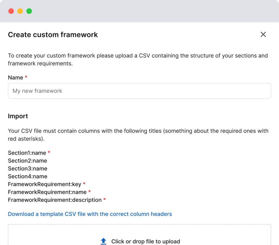 Create a custom framework form