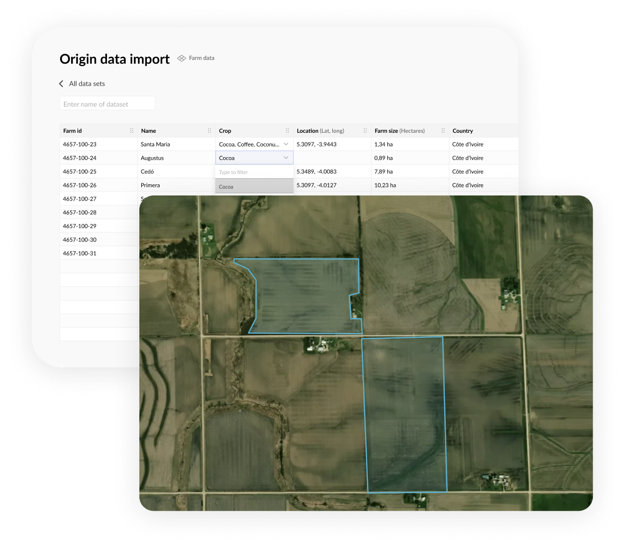 Seedtrace: Origin Data Import