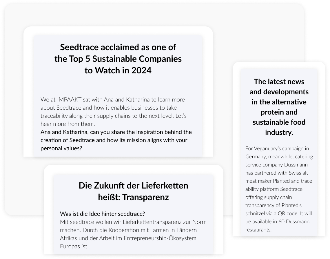 Seedtrace: Press Page – Header Image