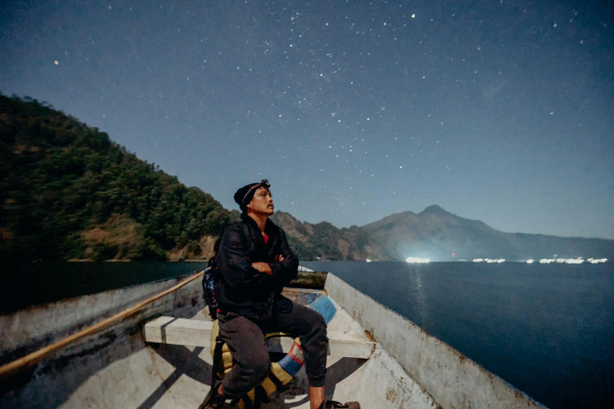 One of the most magical part of the experience is the boat ride across Lake Batur under a starry sky