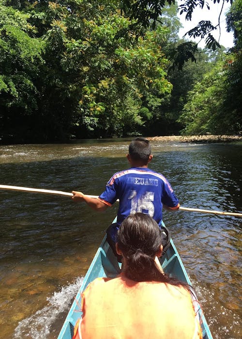 The boat ride to the starting point of the trek to Mulu Pinnacles