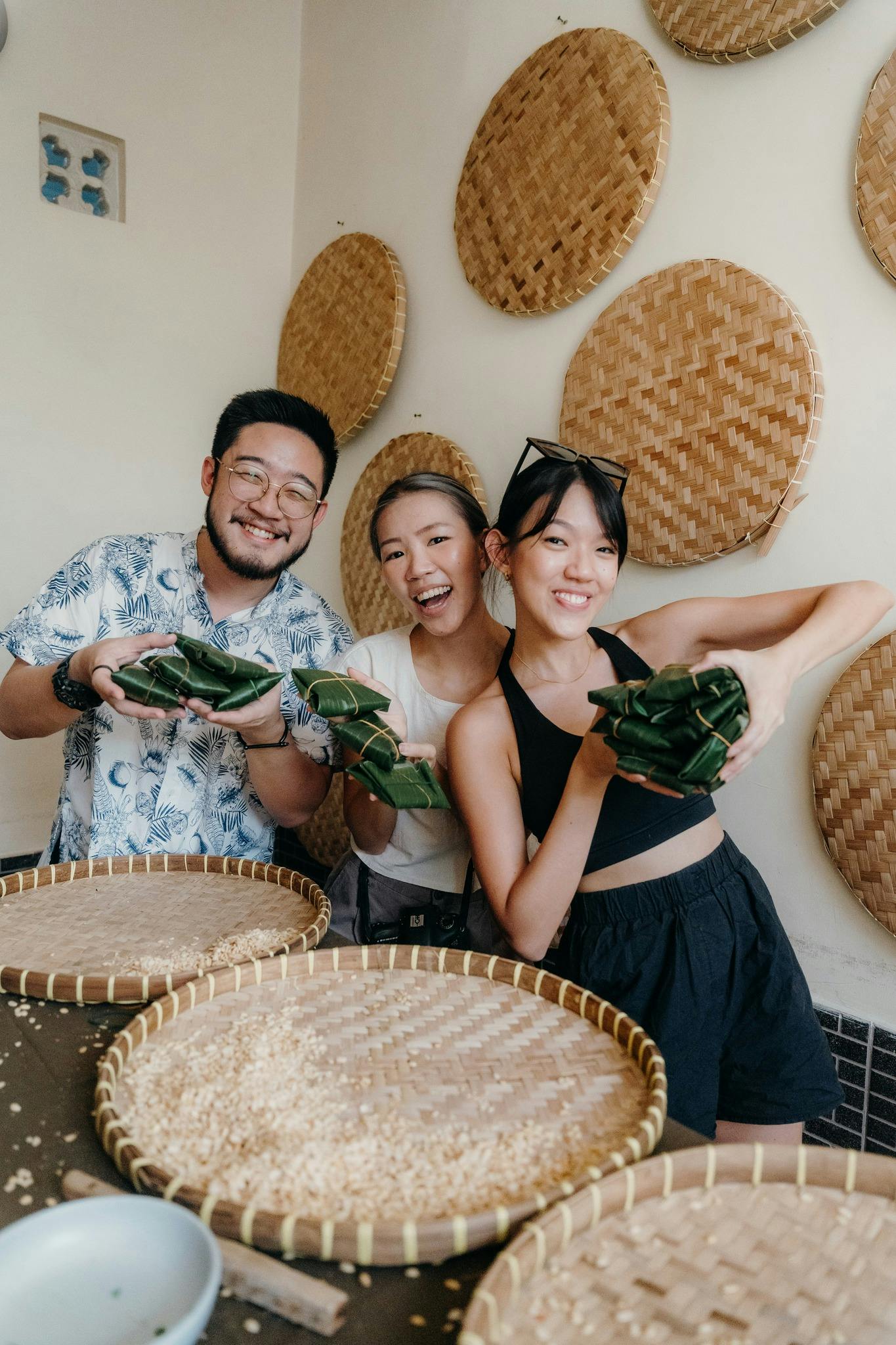 Us showing off our handmade Tempe!