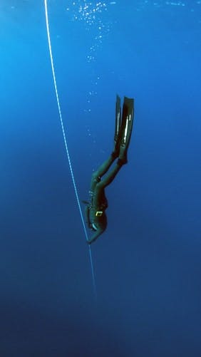 Freediving with no equipment, just your breath. It's very meditative!