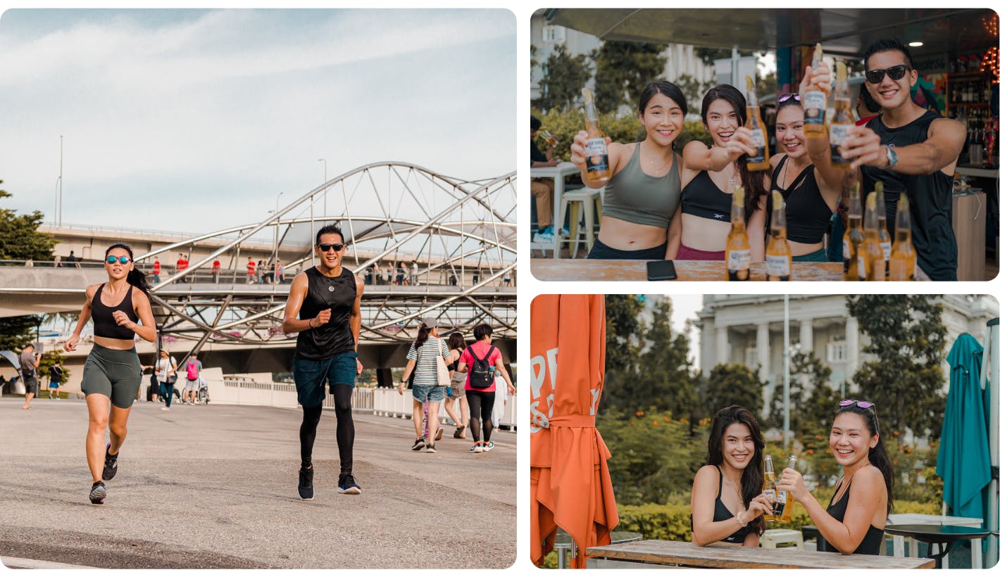 Do a short run in Singapore with 3 beer stops! 