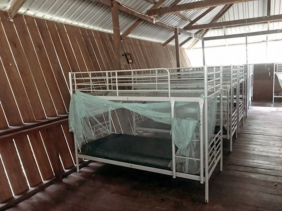 Very basic bunk beds at Ginseng Camp 