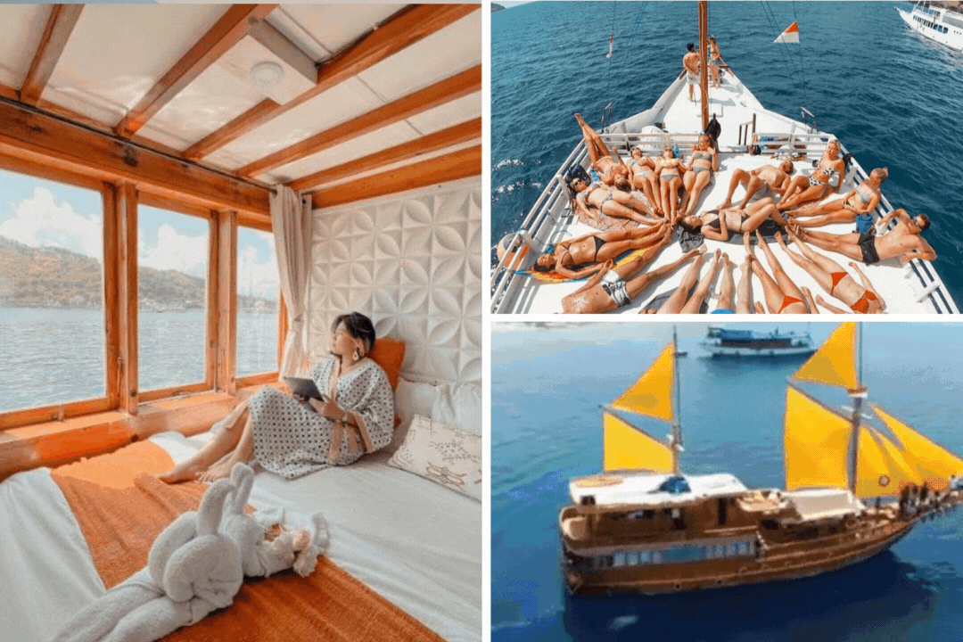 Komodo boats range from really glam to sleeping on deck with a mattress. So pick one that's best for you!