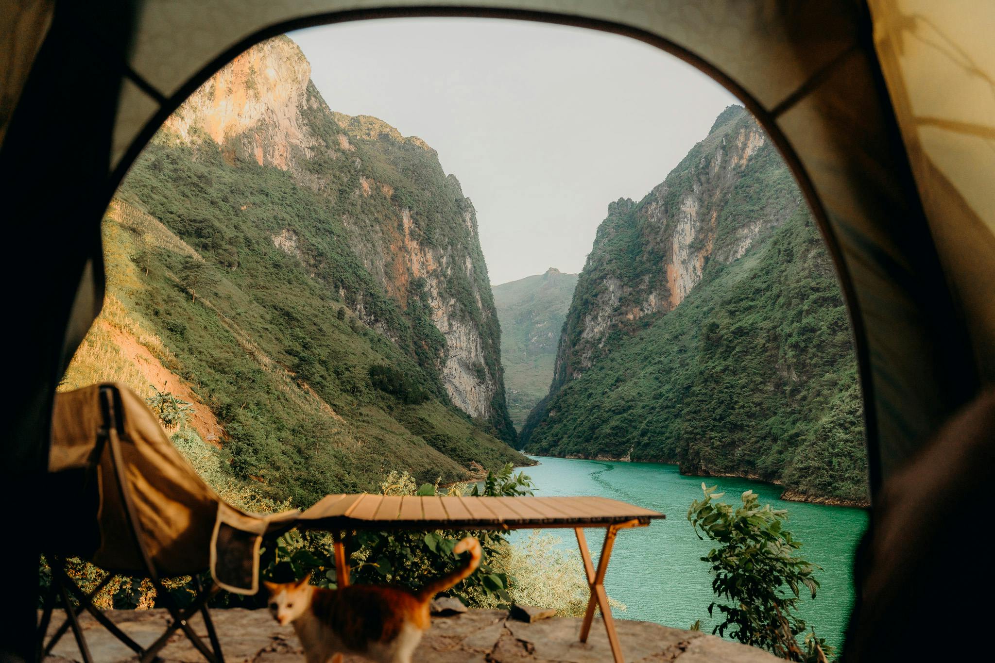 Hidden Campsite at Nho Que River