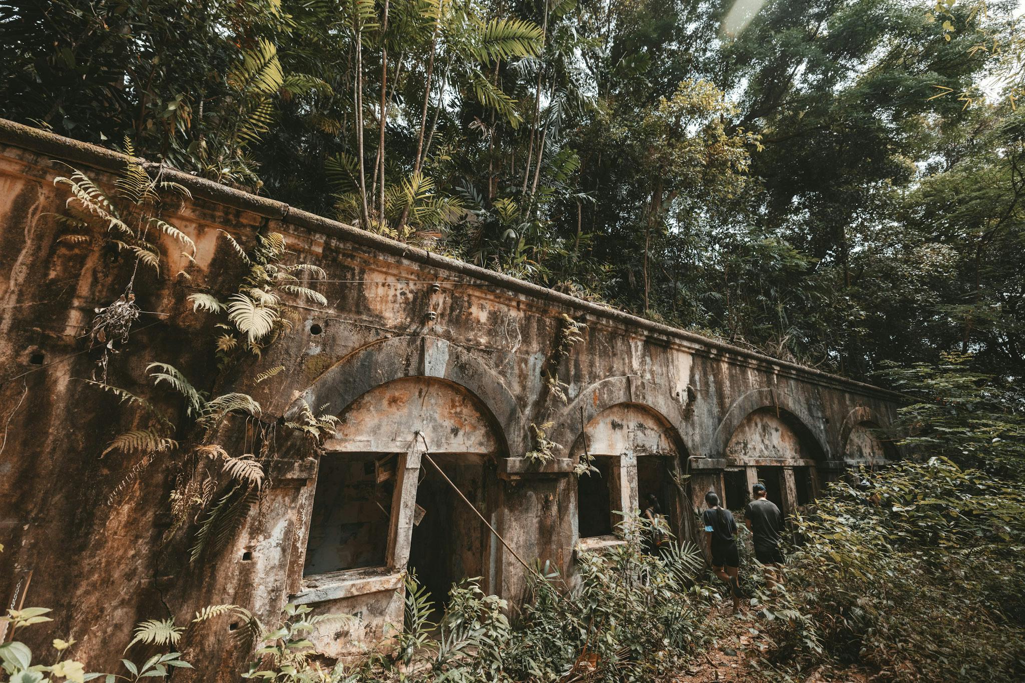 Deep in the Sentosa rainforest is an ancient fort, that's been reclaimed by the jungle