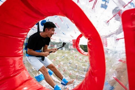 Play like a kid again in a giant bubble