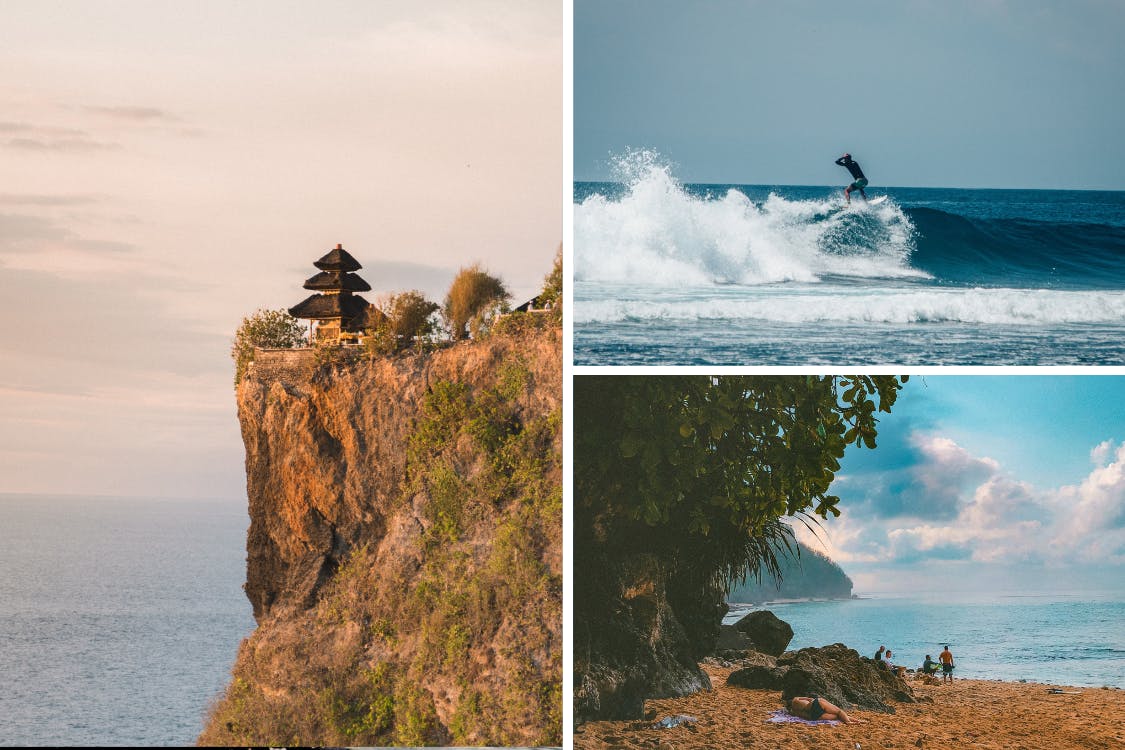 Come to Uluwatu for the best surfing in Bali, glam beach clubs with epic sunsets and hidden beaches. 