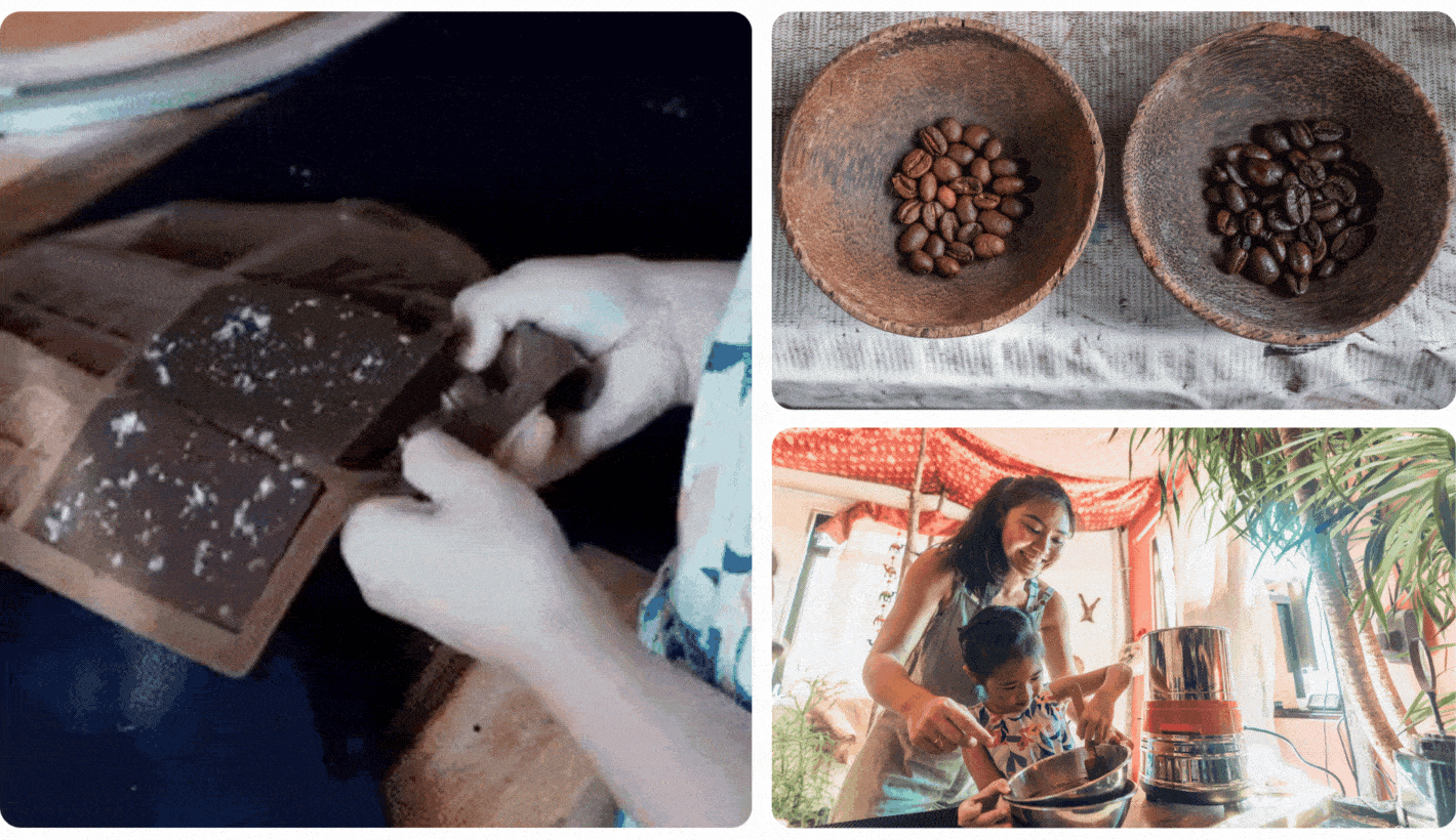 Transform the humble cacao bean into chocolate. Great for families!