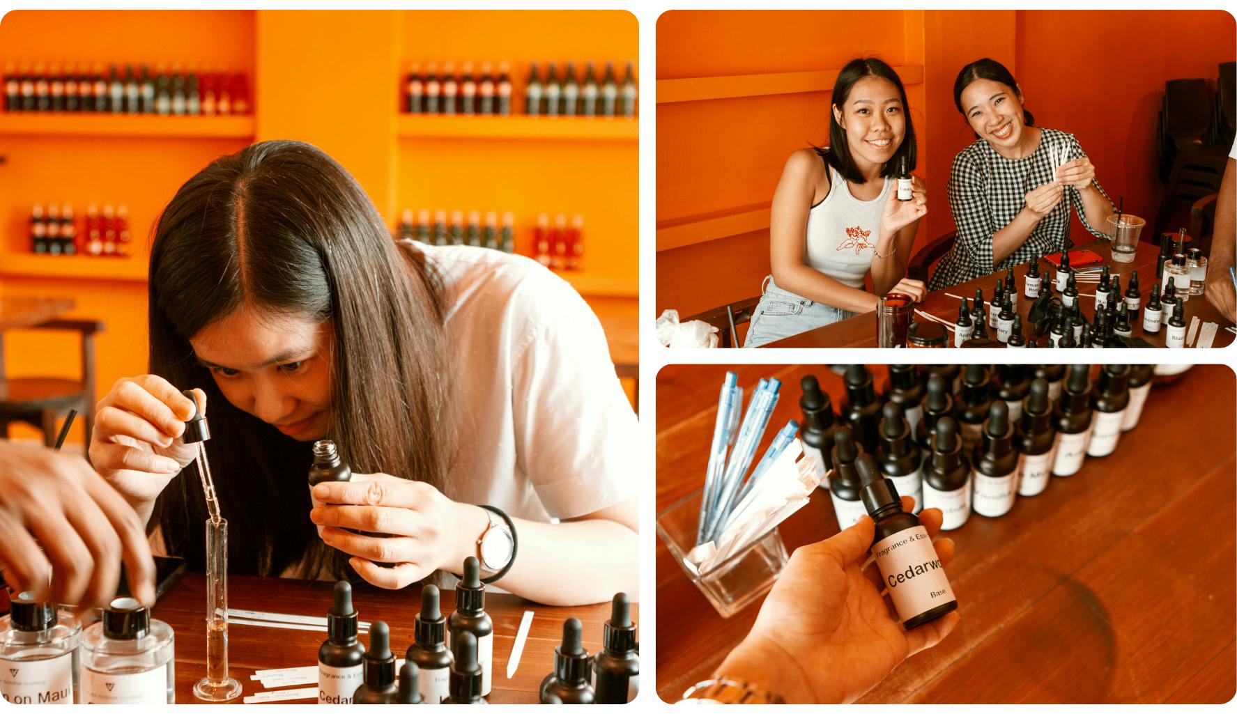 Mix and match essential oils with your team to create your own bespoke perfume!