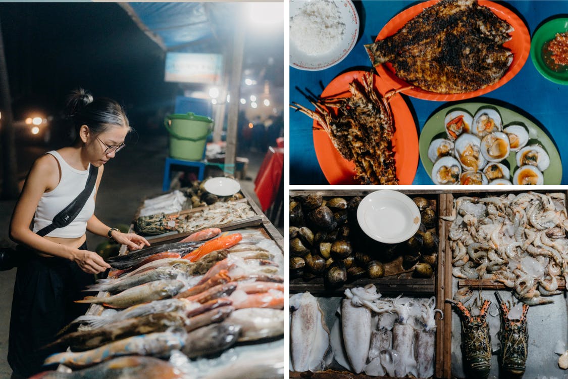 Visit the night fish market for fresh BBQ seafood