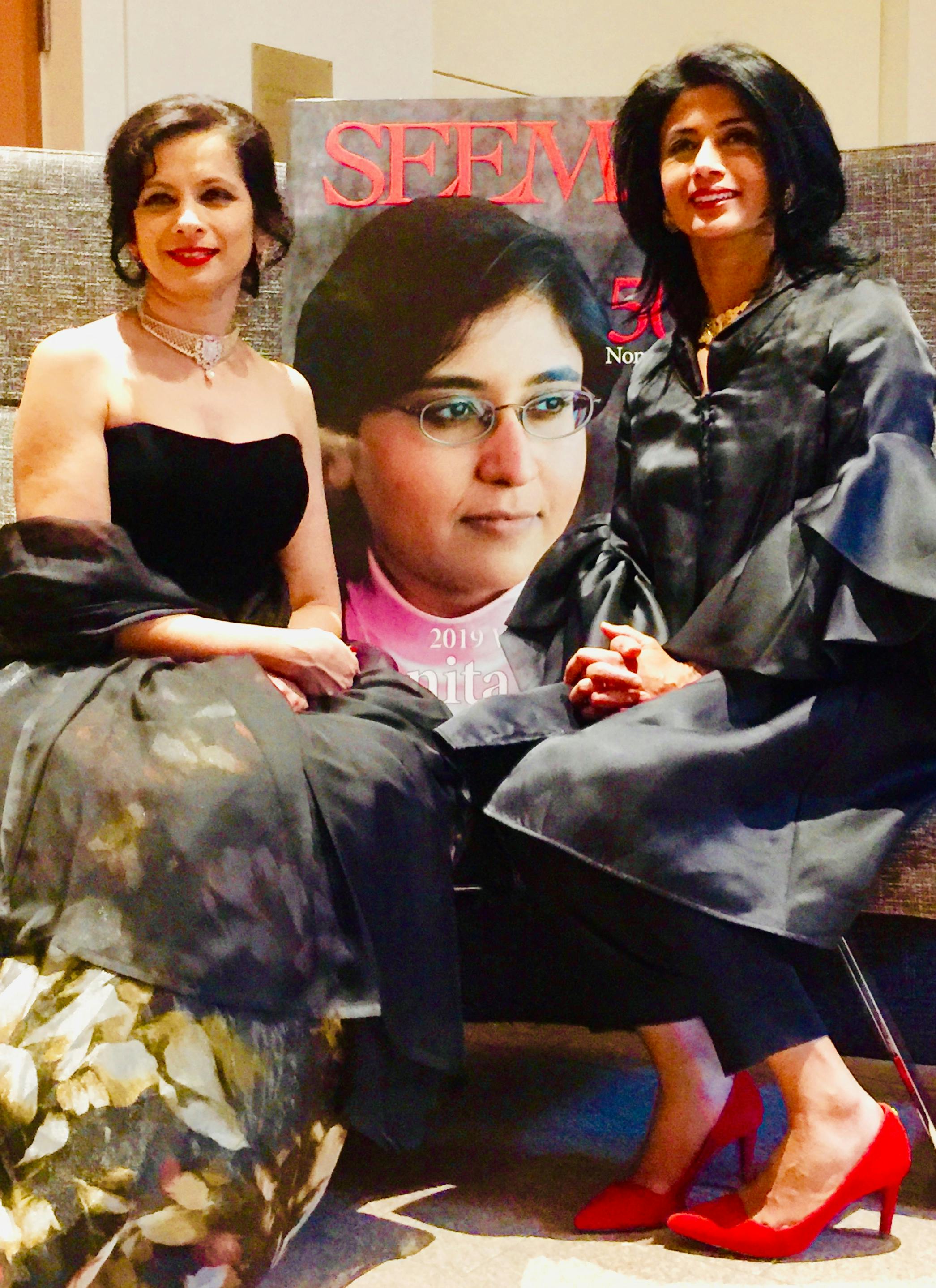 Seema Kumar and Nilanjana Bhowmik for SEEMA Woman Entrepreneur of the Year award. SEEMA Magazine. SEEMA entrepreneurs. Boston TiE. SEEMA Network. SEEMA empowering Indian women leaders. SEEMA 2019