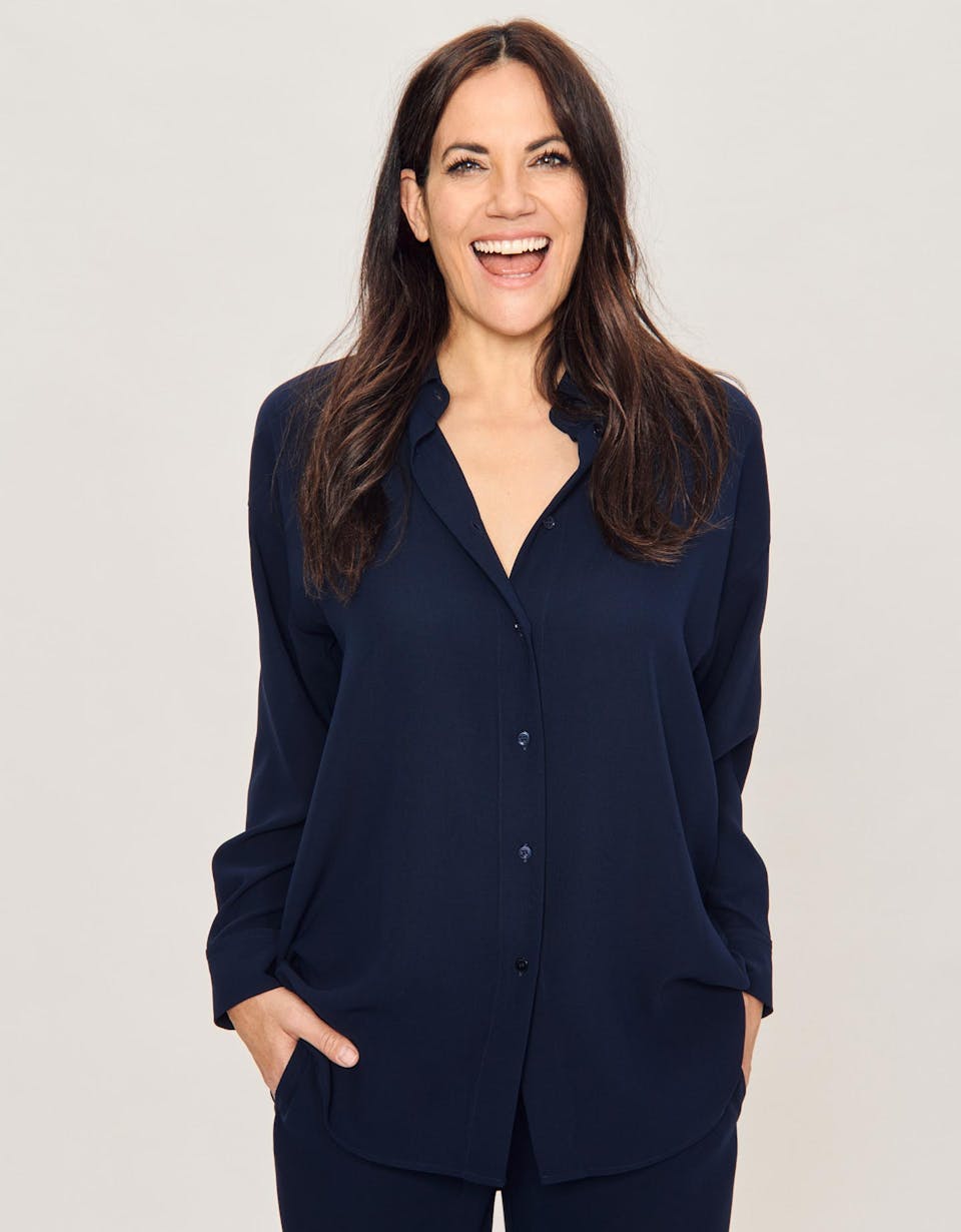 Blaue Oversize Bluse Bettina Zimmermann | Seidensticker