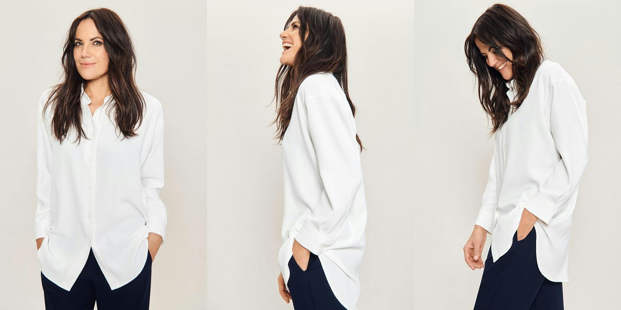 Weiße oversized Bluse Bettina Zimmermann | Seidensticker