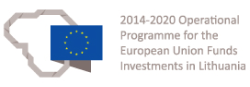 European Union Flag with text on the right that says 2014-2020 Operational Programme for the European Union Funds Investments in Lithuania