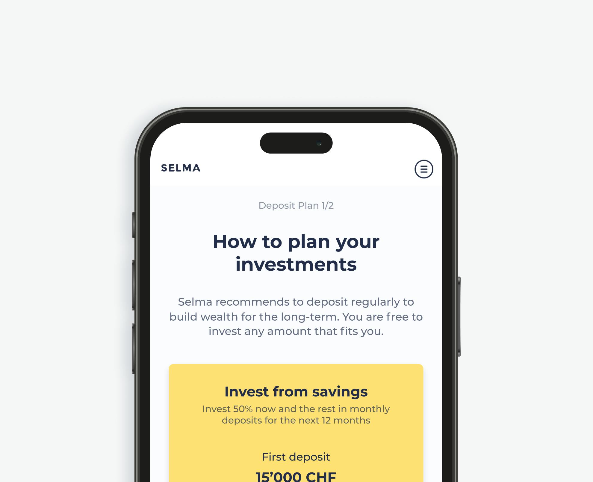 Anlageplan in der App
