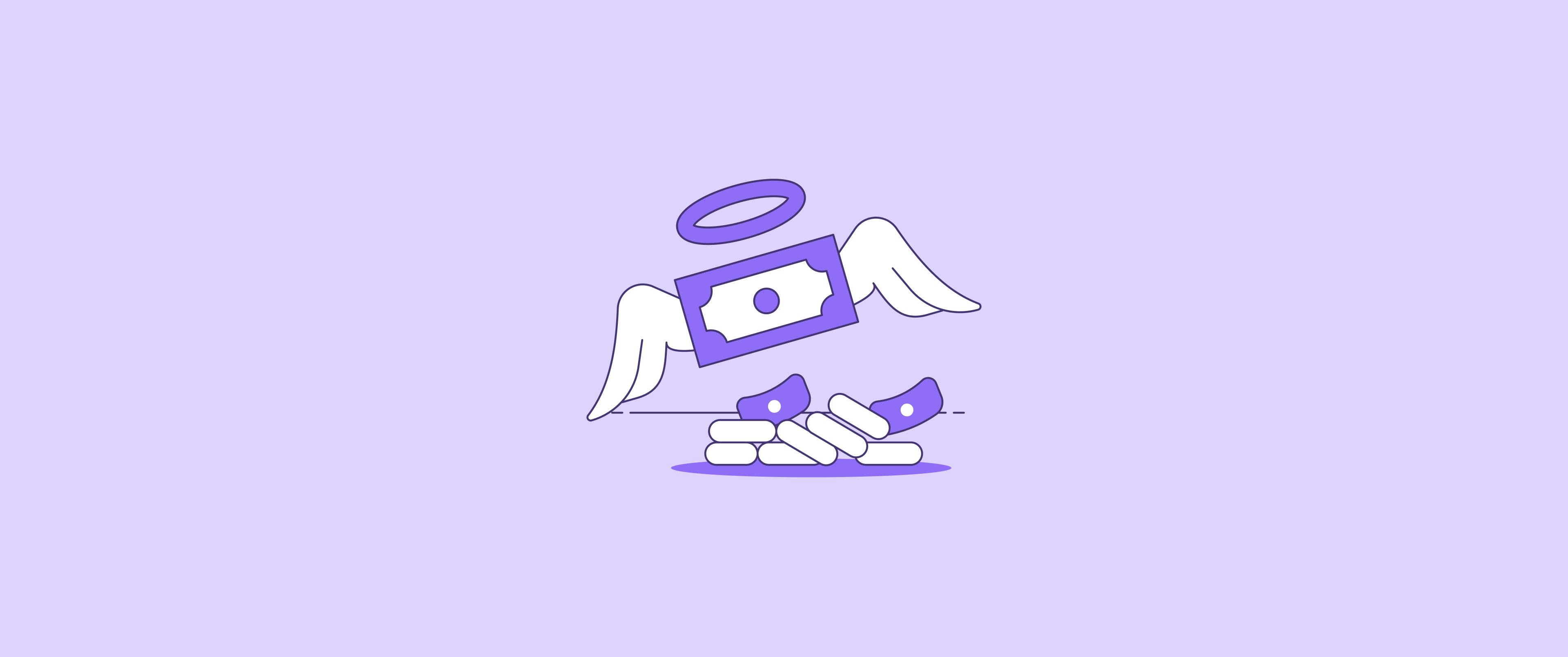 Geld symbole fliegen durch die Luft