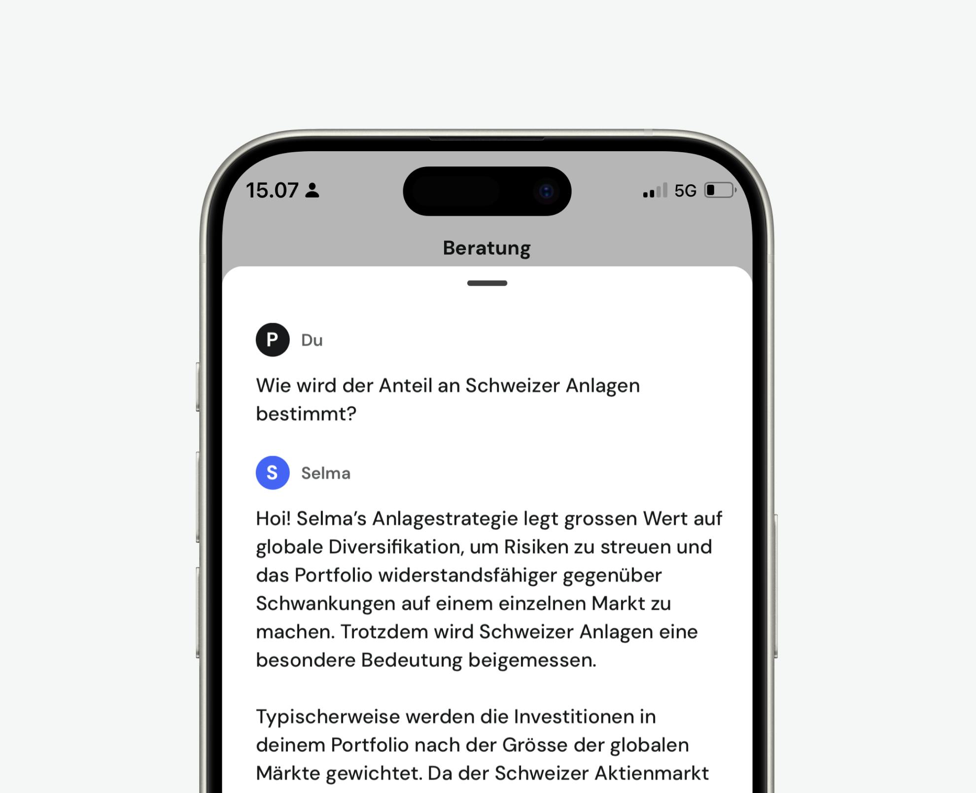 Screenshot of Selma AI advice on strategy