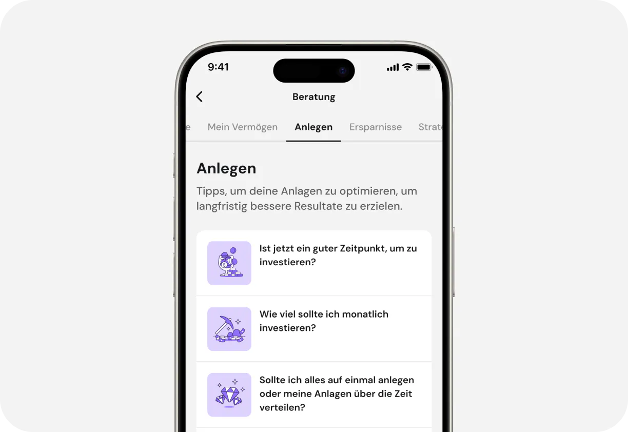 Bild von Selma AI advice screen