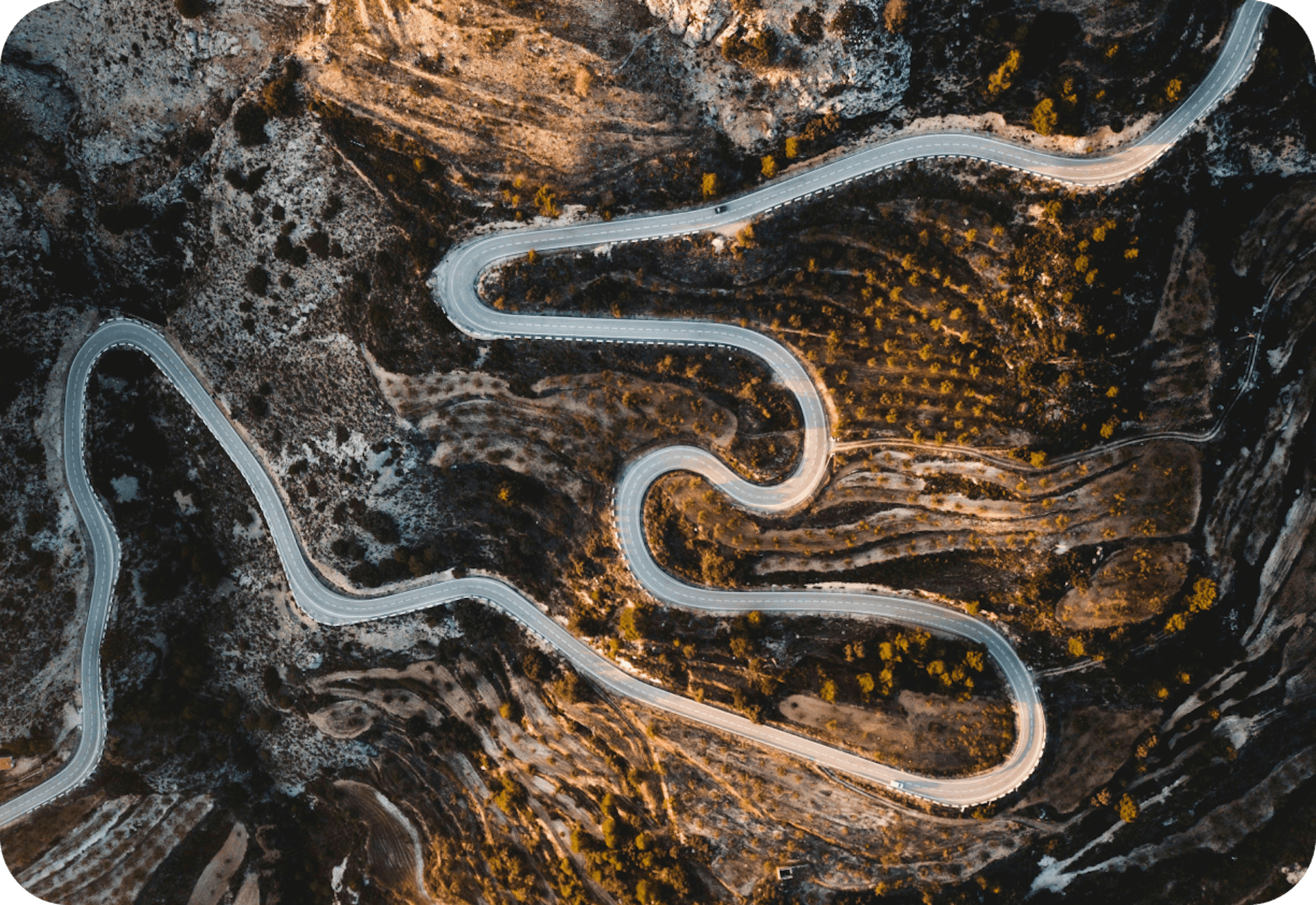 Aerial image of a road