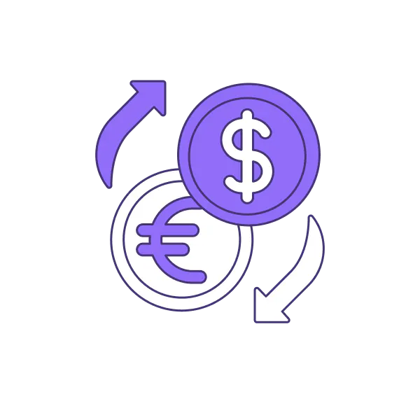 Illustration of money exchange